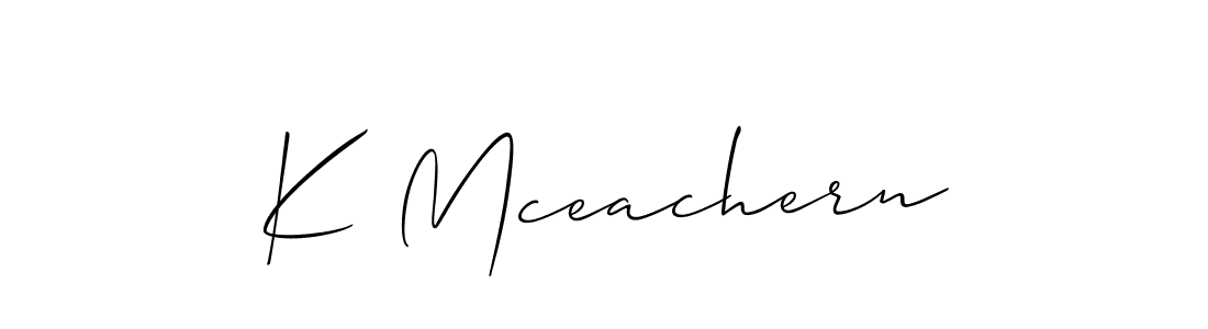 It looks lik you need a new signature style for name K Mceachern. Design unique handwritten (Allison_Script) signature with our free signature maker in just a few clicks. K Mceachern signature style 2 images and pictures png