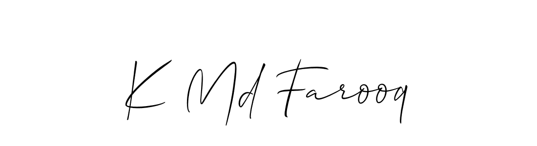 Make a beautiful signature design for name K Md Farooq. Use this online signature maker to create a handwritten signature for free. K Md Farooq signature style 2 images and pictures png