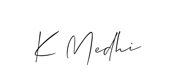 Here are the top 10 professional signature styles for the name K Medhi. These are the best autograph styles you can use for your name. K Medhi signature style 2 images and pictures png