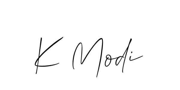 How to make K Modi signature? Allison_Script is a professional autograph style. Create handwritten signature for K Modi name. K Modi signature style 2 images and pictures png