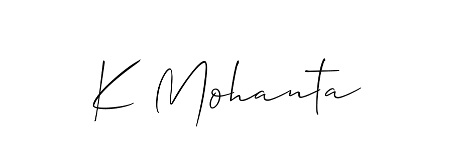 if you are searching for the best signature style for your name K Mohanta. so please give up your signature search. here we have designed multiple signature styles  using Allison_Script. K Mohanta signature style 2 images and pictures png