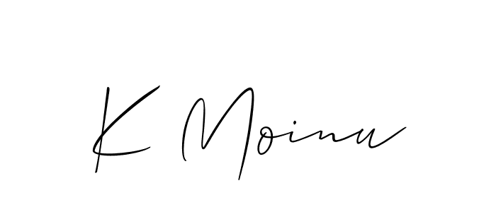 How to Draw K Moinu signature style? Allison_Script is a latest design signature styles for name K Moinu. K Moinu signature style 2 images and pictures png