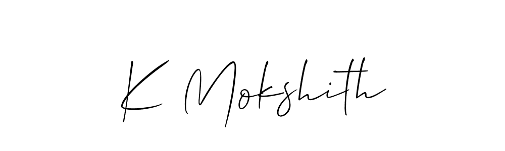 K Mokshith stylish signature style. Best Handwritten Sign (Allison_Script) for my name. Handwritten Signature Collection Ideas for my name K Mokshith. K Mokshith signature style 2 images and pictures png