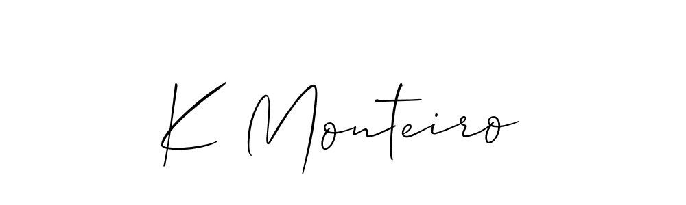 This is the best signature style for the K Monteiro name. Also you like these signature font (Allison_Script). Mix name signature. K Monteiro signature style 2 images and pictures png