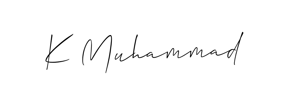 K Muhammad stylish signature style. Best Handwritten Sign (Allison_Script) for my name. Handwritten Signature Collection Ideas for my name K Muhammad. K Muhammad signature style 2 images and pictures png