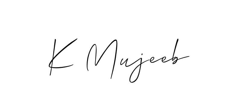 Best and Professional Signature Style for K Mujeeb. Allison_Script Best Signature Style Collection. K Mujeeb signature style 2 images and pictures png