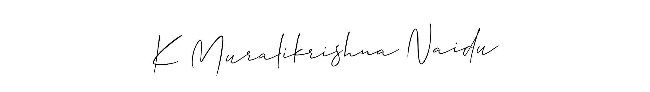 Make a beautiful signature design for name K Muralikrishna Naidu. Use this online signature maker to create a handwritten signature for free. K Muralikrishna Naidu signature style 2 images and pictures png