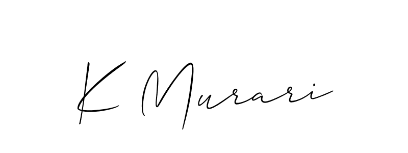 How to Draw K Murari signature style? Allison_Script is a latest design signature styles for name K Murari. K Murari signature style 2 images and pictures png
