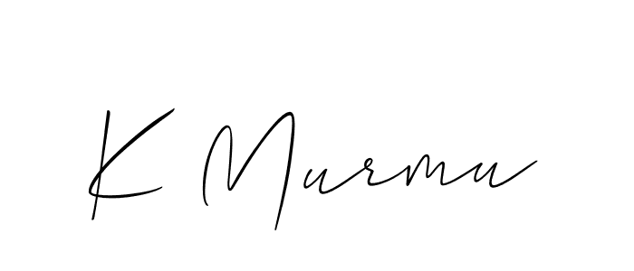 How to Draw K Murmu signature style? Allison_Script is a latest design signature styles for name K Murmu. K Murmu signature style 2 images and pictures png