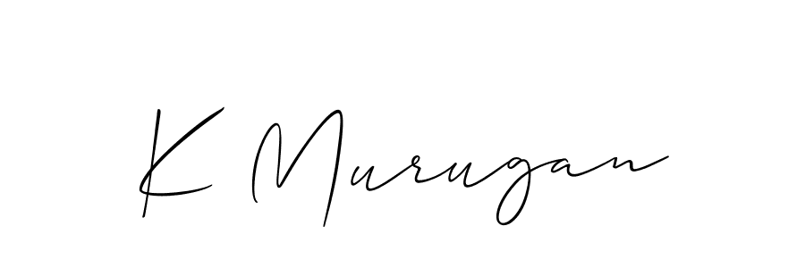 Make a beautiful signature design for name K Murugan. With this signature (Allison_Script) style, you can create a handwritten signature for free. K Murugan signature style 2 images and pictures png