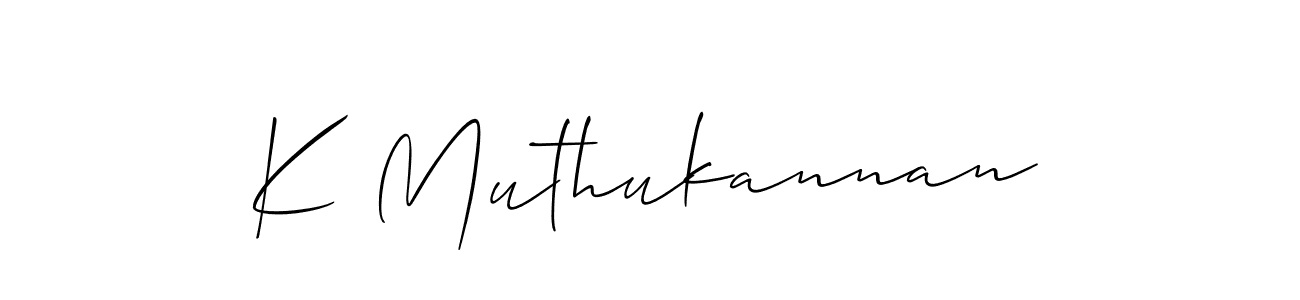 How to make K Muthukannan name signature. Use Allison_Script style for creating short signs online. This is the latest handwritten sign. K Muthukannan signature style 2 images and pictures png