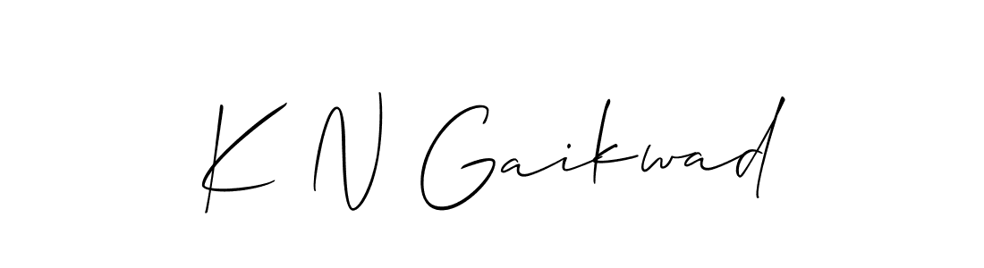 Best and Professional Signature Style for K N Gaikwad. Allison_Script Best Signature Style Collection. K N Gaikwad signature style 2 images and pictures png