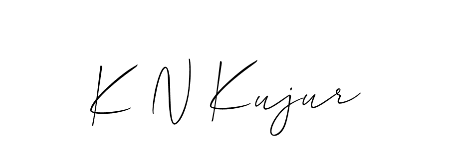 Also we have K N Kujur name is the best signature style. Create professional handwritten signature collection using Allison_Script autograph style. K N Kujur signature style 2 images and pictures png
