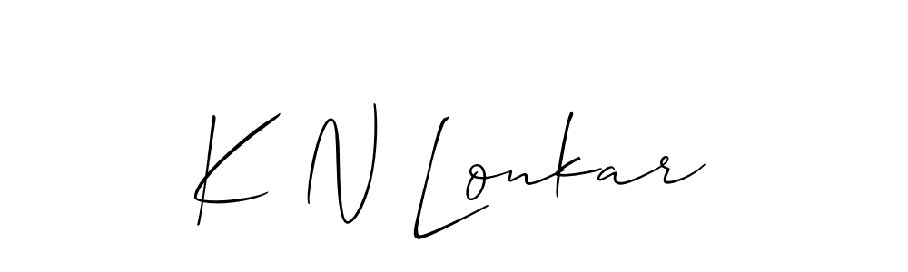 Here are the top 10 professional signature styles for the name K N Lonkar. These are the best autograph styles you can use for your name. K N Lonkar signature style 2 images and pictures png