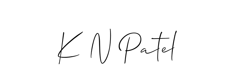 Make a beautiful signature design for name K N Patel. Use this online signature maker to create a handwritten signature for free. K N Patel signature style 2 images and pictures png