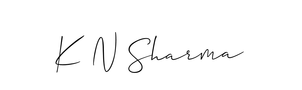 This is the best signature style for the K N Sharma name. Also you like these signature font (Allison_Script). Mix name signature. K N Sharma signature style 2 images and pictures png