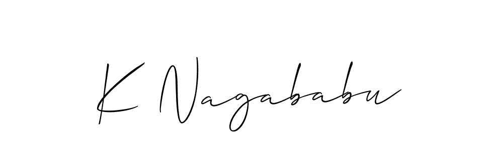 How to make K Nagababu signature? Allison_Script is a professional autograph style. Create handwritten signature for K Nagababu name. K Nagababu signature style 2 images and pictures png