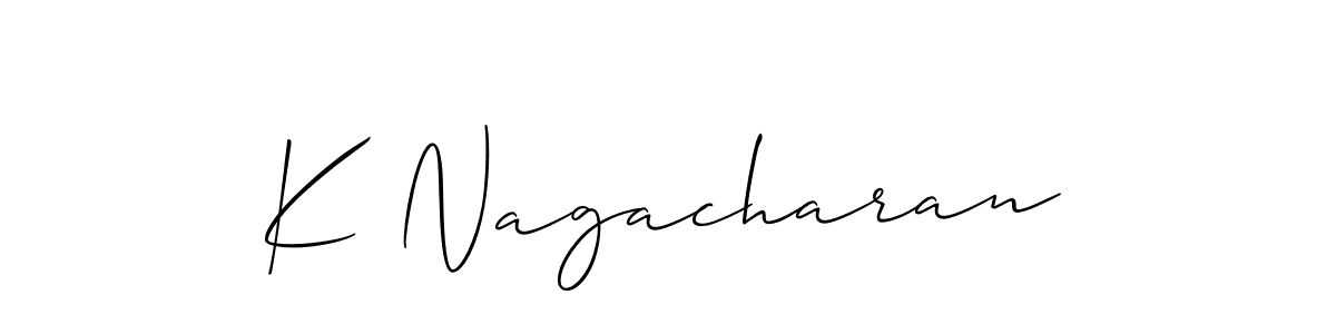 It looks lik you need a new signature style for name K Nagacharan. Design unique handwritten (Allison_Script) signature with our free signature maker in just a few clicks. K Nagacharan signature style 2 images and pictures png