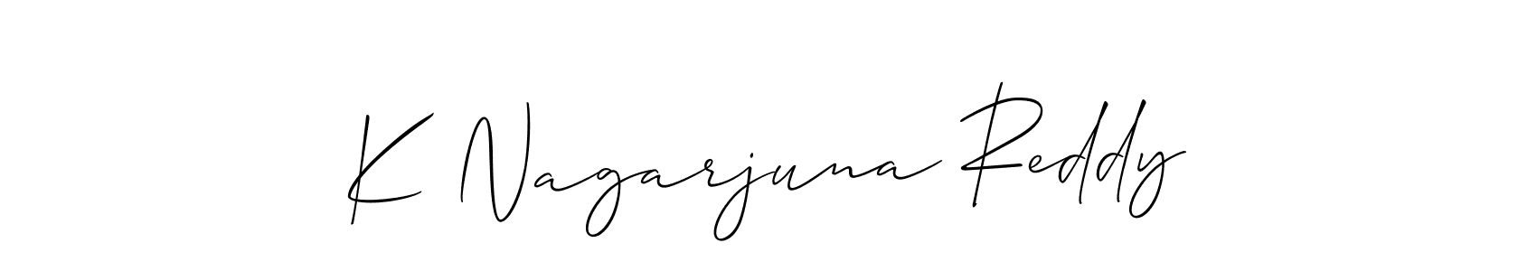 K Nagarjuna Reddy stylish signature style. Best Handwritten Sign (Allison_Script) for my name. Handwritten Signature Collection Ideas for my name K Nagarjuna Reddy. K Nagarjuna Reddy signature style 2 images and pictures png