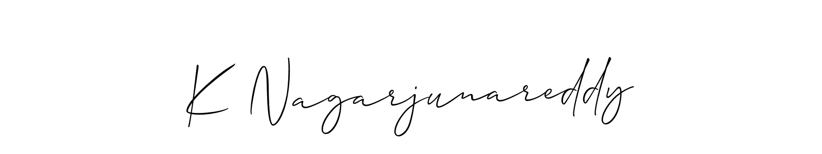 Design your own signature with our free online signature maker. With this signature software, you can create a handwritten (Allison_Script) signature for name K Nagarjunareddy. K Nagarjunareddy signature style 2 images and pictures png