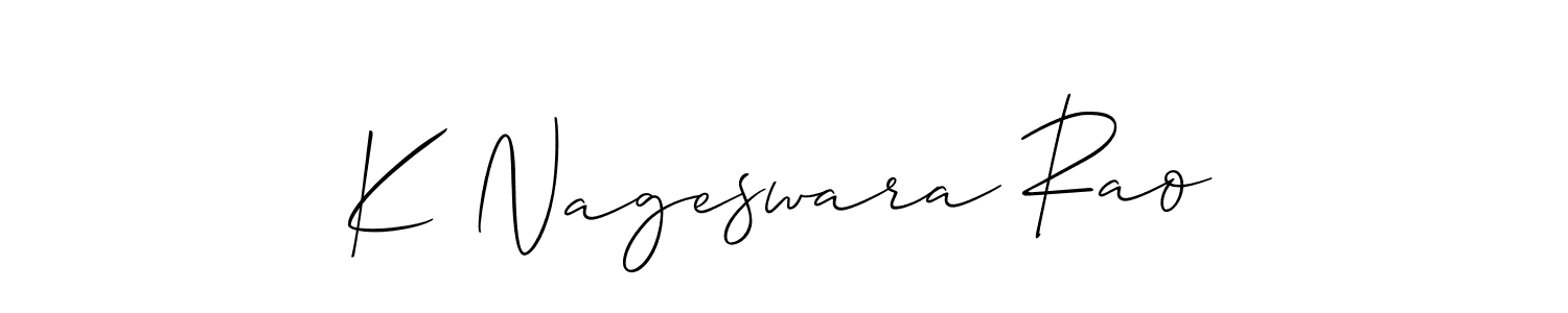 Use a signature maker to create a handwritten signature online. With this signature software, you can design (Allison_Script) your own signature for name K Nageswara Rao. K Nageswara Rao signature style 2 images and pictures png