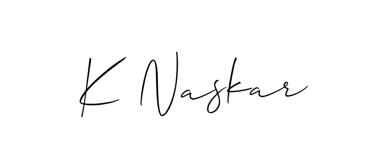 Make a beautiful signature design for name K Naskar. Use this online signature maker to create a handwritten signature for free. K Naskar signature style 2 images and pictures png