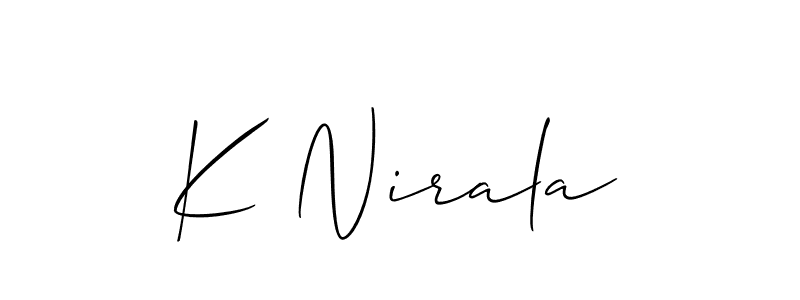 K Nirala stylish signature style. Best Handwritten Sign (Allison_Script) for my name. Handwritten Signature Collection Ideas for my name K Nirala. K Nirala signature style 2 images and pictures png