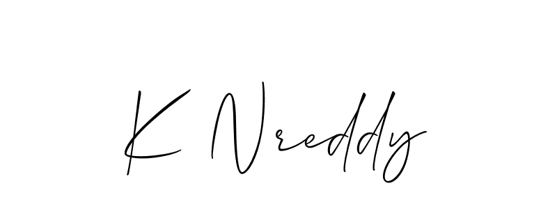 if you are searching for the best signature style for your name K Nreddy. so please give up your signature search. here we have designed multiple signature styles  using Allison_Script. K Nreddy signature style 2 images and pictures png