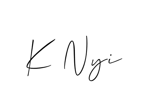 Best and Professional Signature Style for K Nyi. Allison_Script Best Signature Style Collection. K Nyi signature style 2 images and pictures png