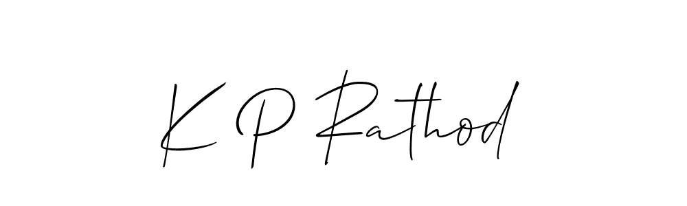 Also we have K P Rathod name is the best signature style. Create professional handwritten signature collection using Allison_Script autograph style. K P Rathod signature style 2 images and pictures png