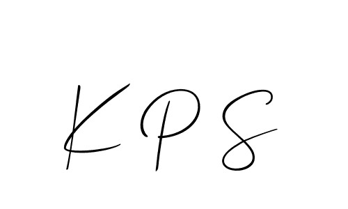 It looks lik you need a new signature style for name K P S. Design unique handwritten (Allison_Script) signature with our free signature maker in just a few clicks. K P S signature style 2 images and pictures png