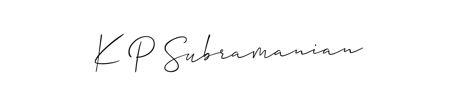 This is the best signature style for the K P Subramanian name. Also you like these signature font (Allison_Script). Mix name signature. K P Subramanian signature style 2 images and pictures png