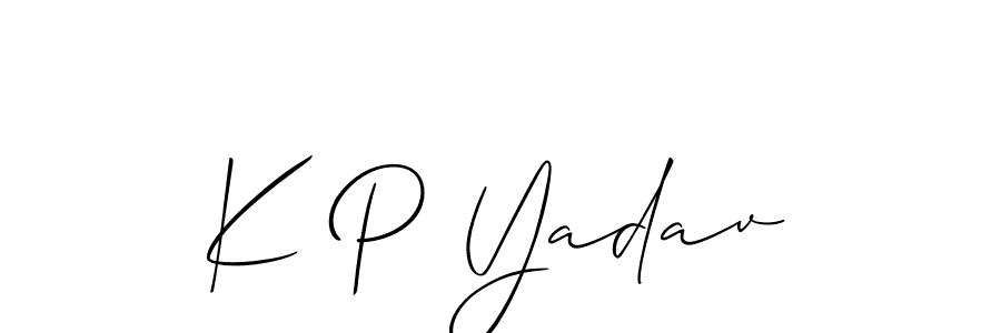 Make a short K P Yadav signature style. Manage your documents anywhere anytime using Allison_Script. Create and add eSignatures, submit forms, share and send files easily. K P Yadav signature style 2 images and pictures png