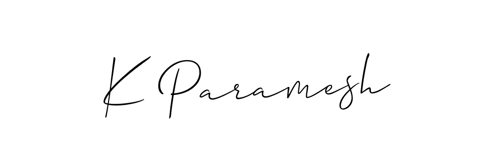 Create a beautiful signature design for name K Paramesh. With this signature (Allison_Script) fonts, you can make a handwritten signature for free. K Paramesh signature style 2 images and pictures png