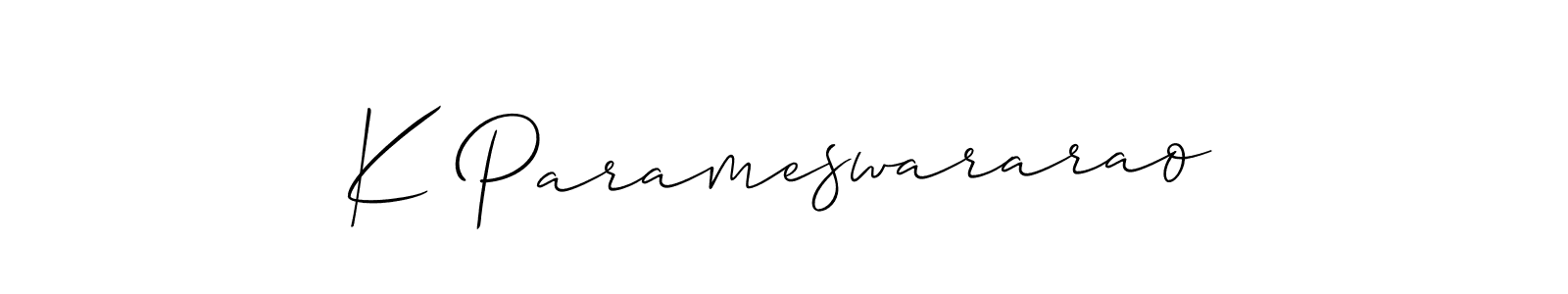 Use a signature maker to create a handwritten signature online. With this signature software, you can design (Allison_Script) your own signature for name K Parameswararao. K Parameswararao signature style 2 images and pictures png