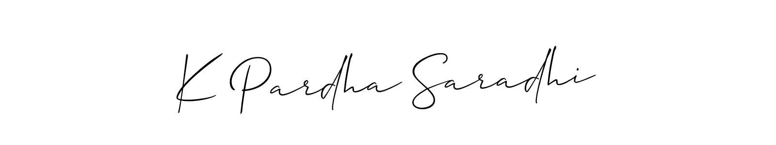 You can use this online signature creator to create a handwritten signature for the name K Pardha Saradhi. This is the best online autograph maker. K Pardha Saradhi signature style 2 images and pictures png