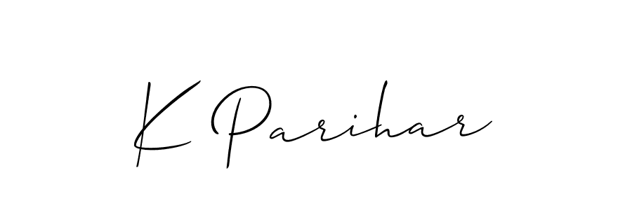 You can use this online signature creator to create a handwritten signature for the name K Parihar. This is the best online autograph maker. K Parihar signature style 2 images and pictures png