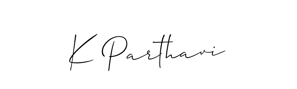 Also we have K Parthavi name is the best signature style. Create professional handwritten signature collection using Allison_Script autograph style. K Parthavi signature style 2 images and pictures png