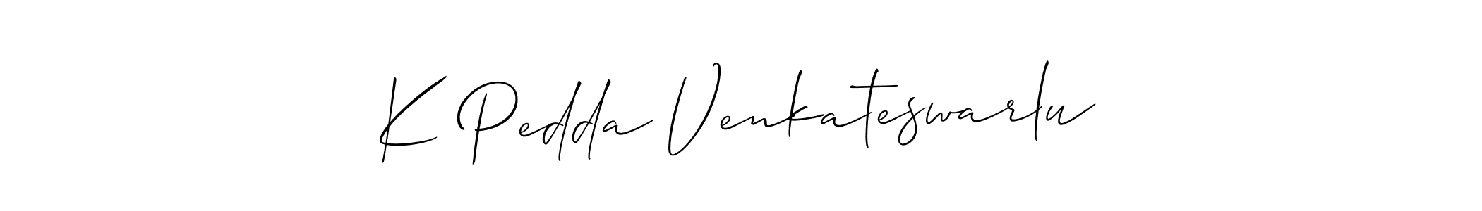 Use a signature maker to create a handwritten signature online. With this signature software, you can design (Allison_Script) your own signature for name K Pedda Venkateswarlu. K Pedda Venkateswarlu signature style 2 images and pictures png