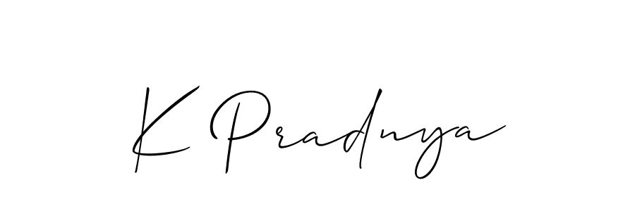 K Pradnya stylish signature style. Best Handwritten Sign (Allison_Script) for my name. Handwritten Signature Collection Ideas for my name K Pradnya. K Pradnya signature style 2 images and pictures png