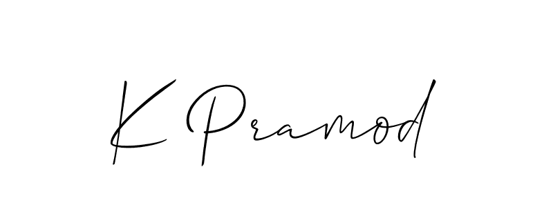 Make a beautiful signature design for name K Pramod. Use this online signature maker to create a handwritten signature for free. K Pramod signature style 2 images and pictures png