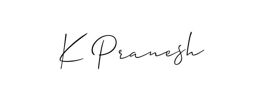 K Pranesh stylish signature style. Best Handwritten Sign (Allison_Script) for my name. Handwritten Signature Collection Ideas for my name K Pranesh. K Pranesh signature style 2 images and pictures png