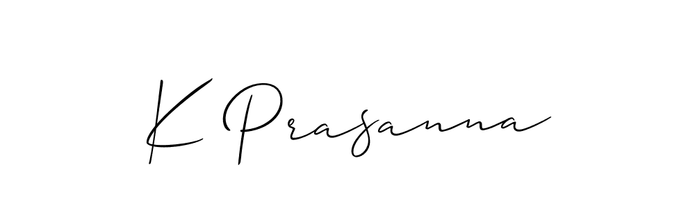 Make a short K Prasanna signature style. Manage your documents anywhere anytime using Allison_Script. Create and add eSignatures, submit forms, share and send files easily. K Prasanna signature style 2 images and pictures png