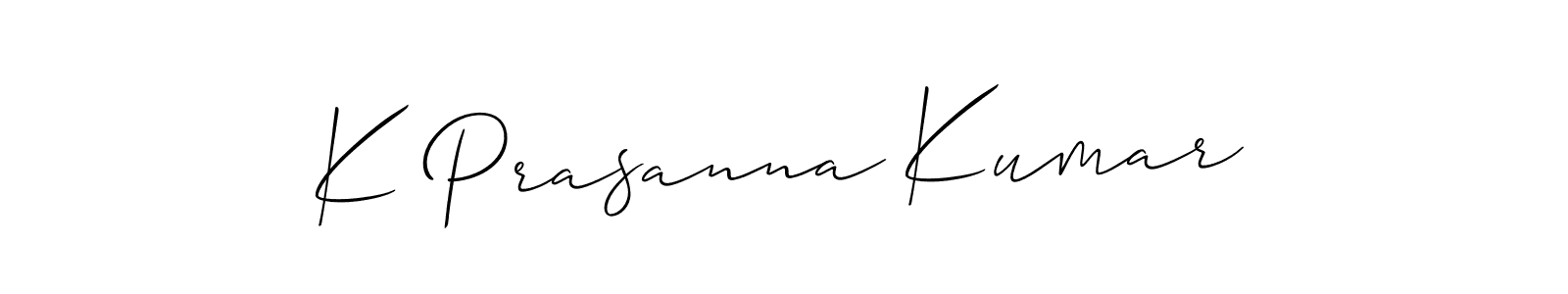 It looks lik you need a new signature style for name K Prasanna Kumar. Design unique handwritten (Allison_Script) signature with our free signature maker in just a few clicks. K Prasanna Kumar signature style 2 images and pictures png