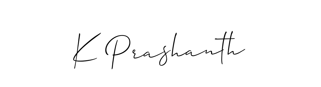 Also You can easily find your signature by using the search form. We will create K Prashanth name handwritten signature images for you free of cost using Allison_Script sign style. K Prashanth signature style 2 images and pictures png