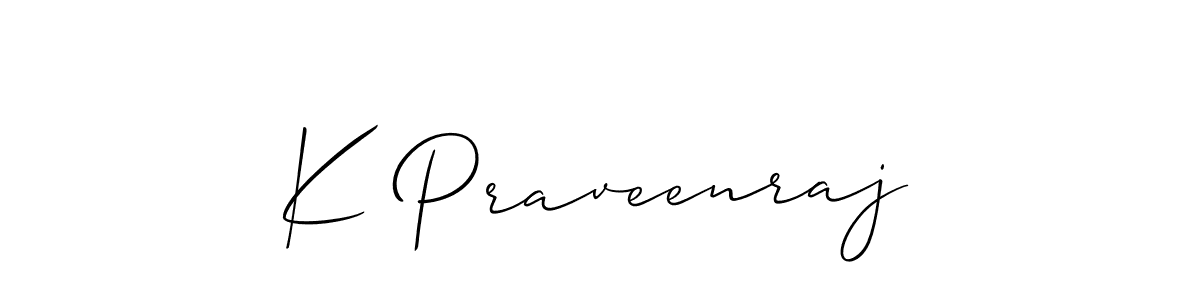 It looks lik you need a new signature style for name K Praveenraj. Design unique handwritten (Allison_Script) signature with our free signature maker in just a few clicks. K Praveenraj signature style 2 images and pictures png