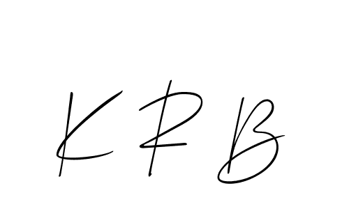 Allison_Script is a professional signature style that is perfect for those who want to add a touch of class to their signature. It is also a great choice for those who want to make their signature more unique. Get K R B name to fancy signature for free. K R B signature style 2 images and pictures png