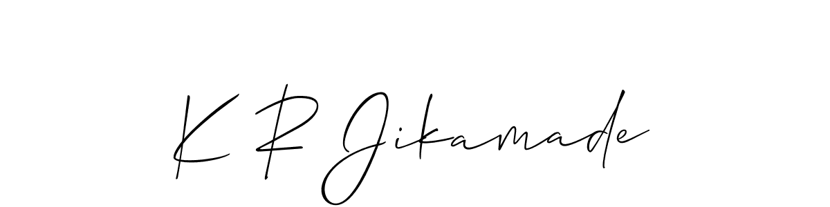 How to make K R Jikamade signature? Allison_Script is a professional autograph style. Create handwritten signature for K R Jikamade name. K R Jikamade signature style 2 images and pictures png