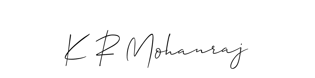 How to make K R Mohanraj signature? Allison_Script is a professional autograph style. Create handwritten signature for K R Mohanraj name. K R Mohanraj signature style 2 images and pictures png