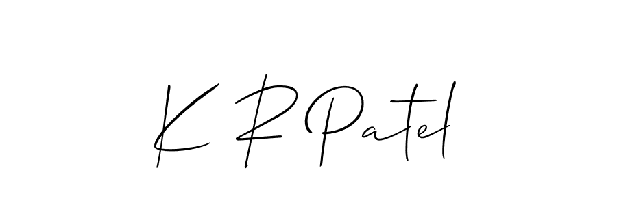 Make a beautiful signature design for name K R Patel. Use this online signature maker to create a handwritten signature for free. K R Patel signature style 2 images and pictures png